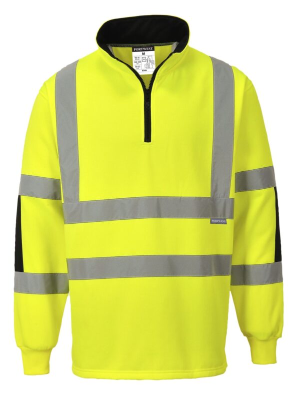 SWEAT B308 HAUTE VISIBILITE COL A ZIP - PORTWEST