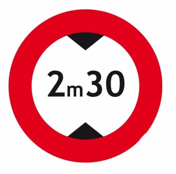 PANNEAU B12 - LIMITE HAUTEUR 2.3M