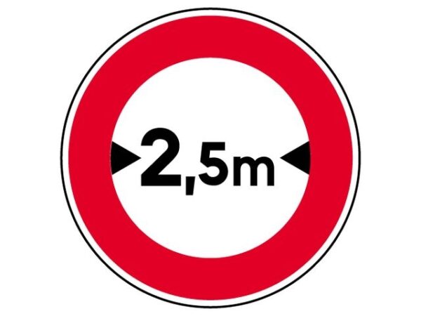 PANNEAU B11 - LIMITE DE LARGEUR 2.50M