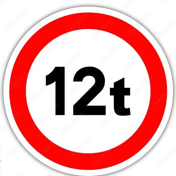 PANNEAU B13 POIDS MAXIMAL 12 TONNES