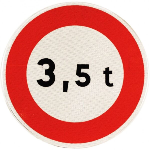 PANNEAU B13 POIDS MAXIMAL 3.5 TONNES