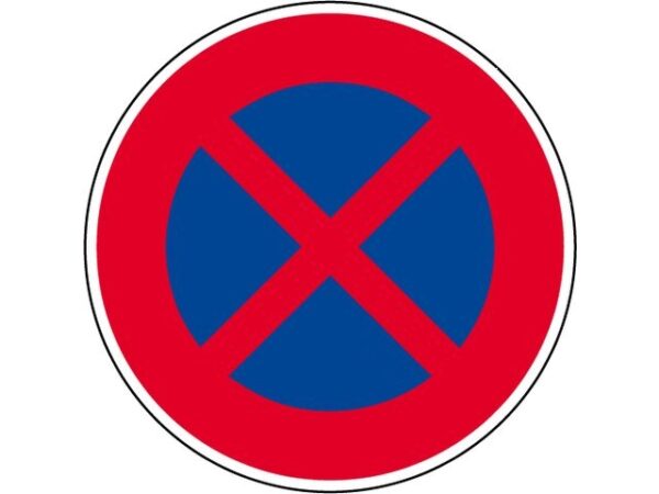Panneau B6d - Interdiction d'Arrêt et de Stationnement