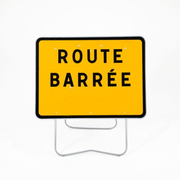 Panneau Temporaire KC1 - route barrée