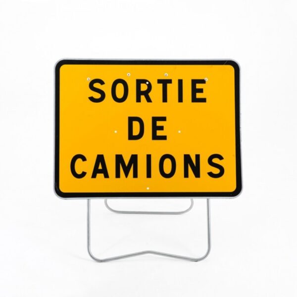 Panneau temporaire KC1 - Sortie de camions