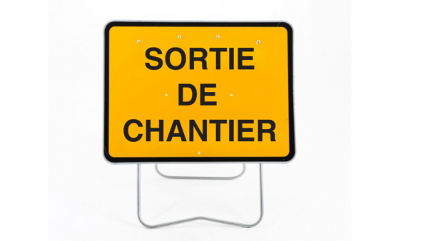 Panneau temporaire kc1 - sortie de chantier