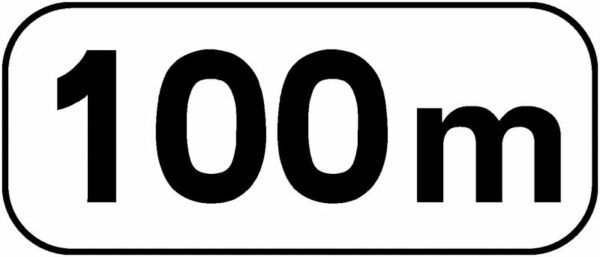 PANONCEAU DE DISTANCE M1 100M