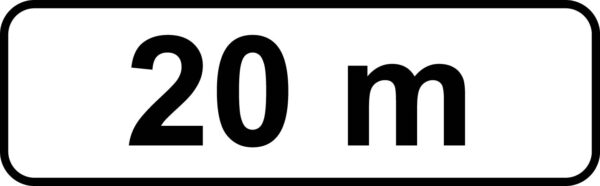 PANONCEAU DE DISTANCE M1 20M