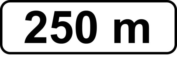 PANONCEAU DE DISTANCE M1 250M