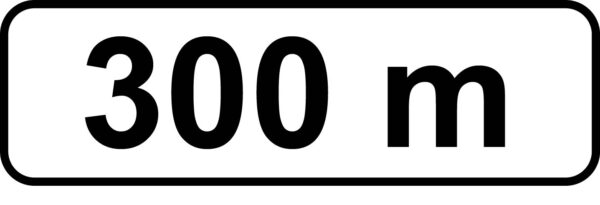 PANONCEAU DE DISTANCE M1 300M