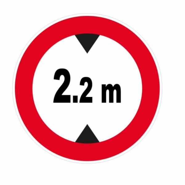 PANNEAU B12 - LIMITE HAUTEUR 2.2M