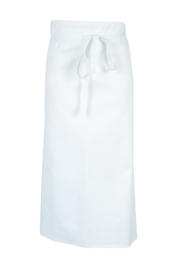 TABLIER DE CUISINE PORTO BLANC 100% COTON SANS POCHE - ROBUR