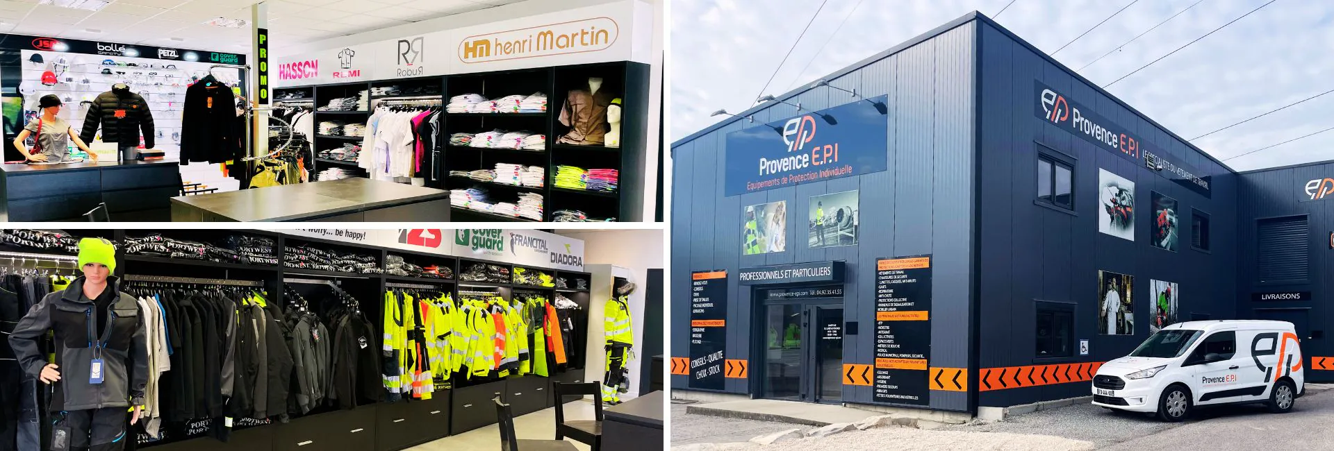 Provence EPI boutique de vente d'équipements de protection individuelle et de vêtements de protection