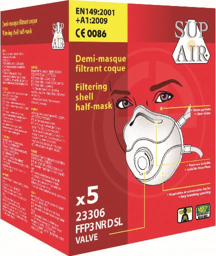 MASQUE FFP3 PLIABLE AVEC VALVE BOITE DE 5 - DRAGER – Image 3