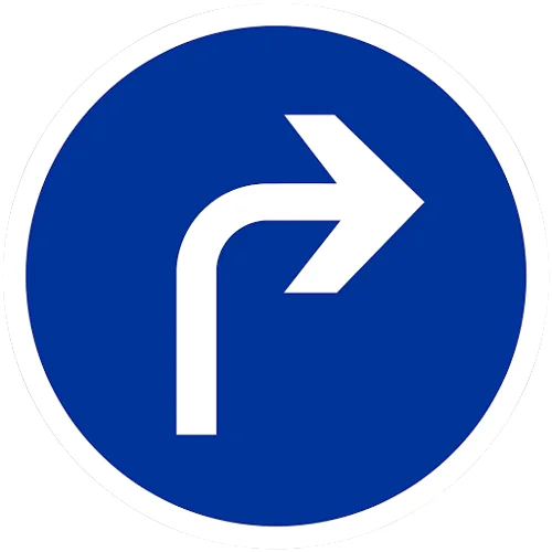 PANNEAU B21C1 - DIRECTION A DROITE