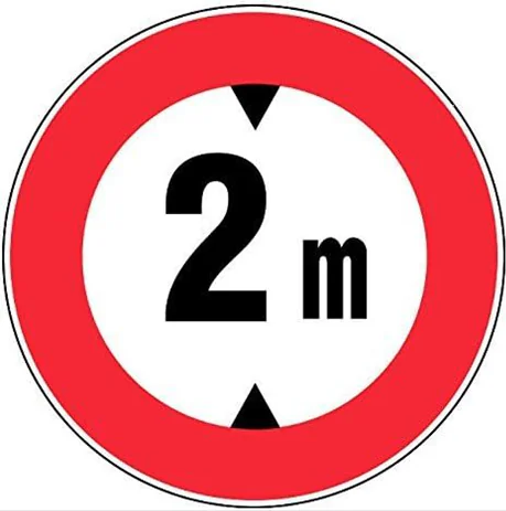 PANNEAU B12 LIMITATION DE HAUTEUR 2M